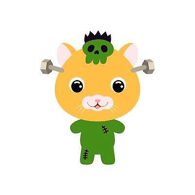 EPS 해외이미지 동물캐릭터 일러스트 사람없음 귀여움 고양이 할로윈 몬스터 코스프레 프랑켄슈타인 좀비 해외202310 해외일러스트 일러캐릭터 동물 캐릭터 컨셉 포유류 반려동물 파일형식 벡터