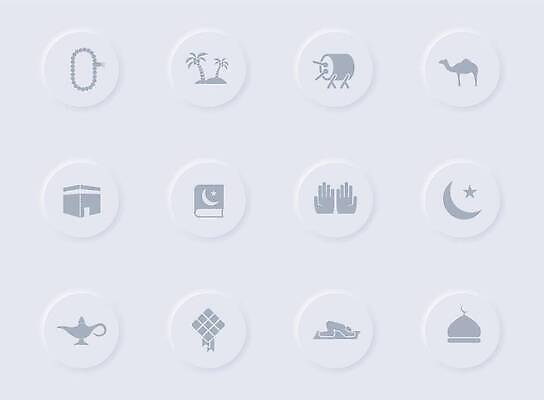 EPS 해외이미지 손 종교 일러스트 목걸이 그림자 빛 세트 픽토그램 야자수 웹 회색 기도 램프 원형 이슬람교 심볼 사인 드럼 낙타 고무 UI 라마단 아랍어 벡터 해외202310 해외일러스트 도형 나무 컬러 인터넷 장신구 포유류 조명 타악기 신체부위 파일형식