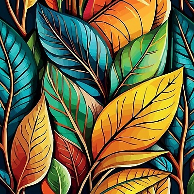 EPS 해외이미지 잎 일러스트 추상 미술 사람없음 보테니컬아트 트로피컬아트 해외202310 해외일러스트 식물 무늬 문화예술 그림 파일형식 벡터