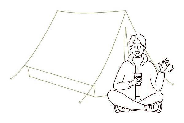 EPS 해외이미지 캐릭터 남자 행복 커피 음료 여행 일러스트 자연 아침 휴가 휴식 산 텐트 사람 앉기 야외 목재 여행객 트래킹 캠핑 하이킹 황무지 숲 만화 캠핑장 그림 윤곽 땅바닥 전국 하이커 벡터 해외202310 해외일러스트 일러캐릭터 주간 나무 감정 컨셉 재료 모션 레저 바닥 캠핑도구 생태계 파일형식