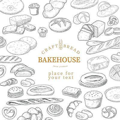 EPS 해외이미지 배너 선 음식 일러스트 프레임 세트 케이크 상점 식당 식사 빵집 수확 시골 도넛 낙서 바게트 상품 낟알 스케치 컵케이크 시리얼 밀 수집 심볼 메뉴 그림 질감 복고 보리 윤곽 밀가루 토스트 머핀 베이글 우표 덩어리 프랑스어 그런지 번 옛날 페스츄리 호밀 브레첼 국경 해외202310 해외일러스트 문자 빵 농업 디저트 곡류 미술 가루 파일형식 벡터