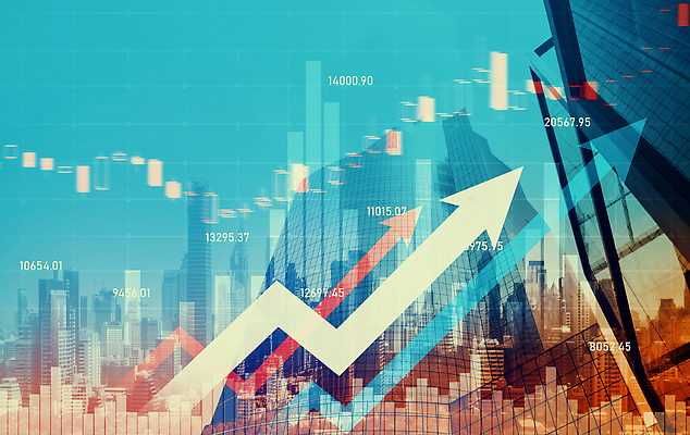 포토 JPG 해외이미지 화살표 백그라운드 빌딩 사람없음 금융 성장 도시 투자 상승 다중노출 해외202310 해외포토 컨셉 비즈니스 촬영기법 건물 경제 파일형식