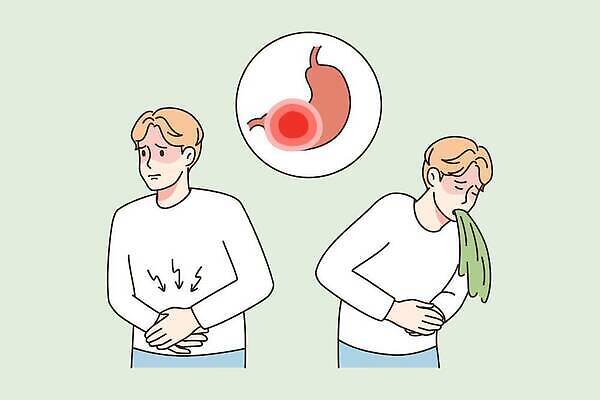 EPS 해외이미지 남자 일러스트 한명 성인 배탈 구토 식중독 위염 성인남자한명만 해외202310 해외일러스트 1 사람 질병 염증 증상 남자한명만 성인남자만 파일형식 벡터