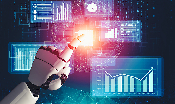 JPG 해외이미지 손 일러스트 그래프 미래 기술 신체부위 파란색 3D 디지털 터치 가리킴 네트워크 로봇 해외202310 해외포토 포토 컬러 컨셉 사람 손짓 디지털합성 파일형식