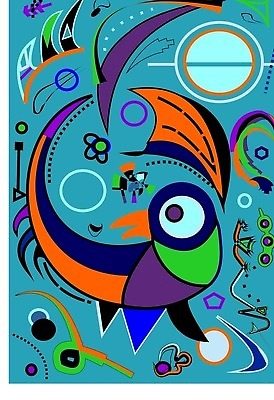 EPS 해외이미지 도형 디자인 선 일러스트 추상 사람없음 그래픽 파란색 화려 기하학 해외202310 해외일러스트 컬러 컨셉 무늬 파일형식 벡터