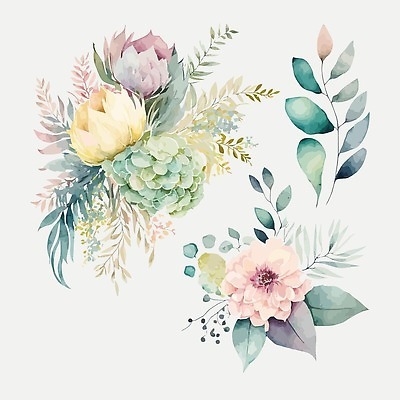 EPS 해외이미지 꽃 잎 일러스트 사람없음 해외202310 해외일러스트 식물 파일형식 벡터