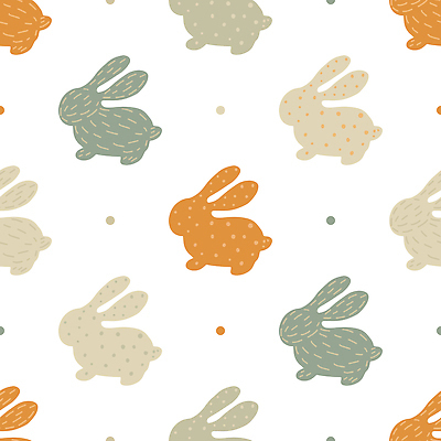 JPG 해외이미지 백그라운드 패턴 일러스트 사람없음 토끼 심플 단순화된 토끼모양 해외202310 해외일러스트 모양 무늬 포유류 반려동물 파일형식