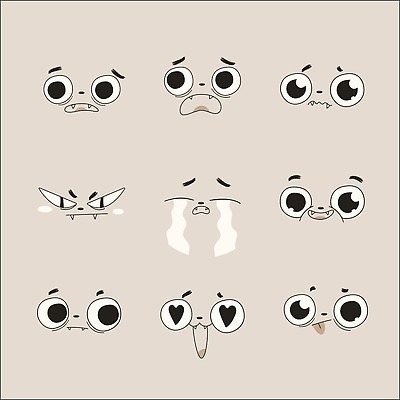 EPS 해외이미지 캐릭터 디자인 행복 감정 얼굴 선 백그라운드 스티커 일러스트 사랑 미술 웃음 사람 세트 웹 슬픔 분노 흰색 표현 유머 달콤 낙서 울음 만화 수집 심볼 눈물 사인 충격 이모티콘 고립 혼란 아바타 벡터 해외202310 해외일러스트 일러캐릭터 컬러 컨셉 인터넷 문화예술 표정 신체부위 맛 파일형식