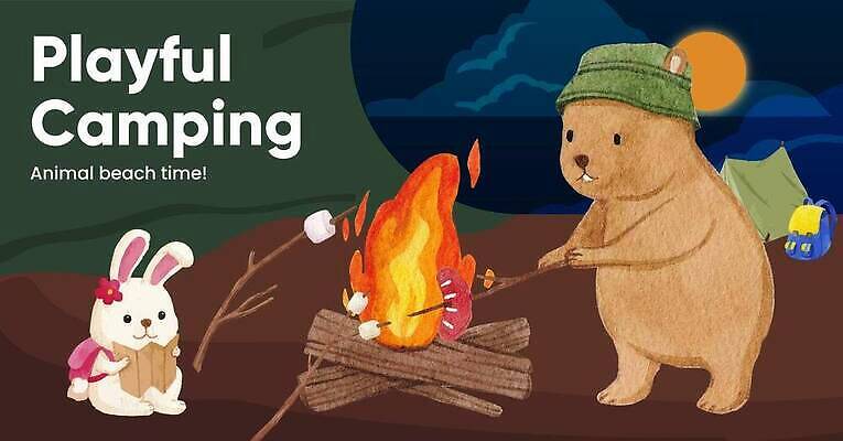 EPS 해외이미지 동물 지도 일러스트 텐트 들기 사람없음 캠핑 나뭇가지 야간 모닥불 토끼캐릭터 곰캐릭터 마시멜로우 해외202310 해외일러스트 자연요소 나무 동물캐릭터 곰 모션 불 레저 디저트 캠핑도구 토끼 파일형식 벡터