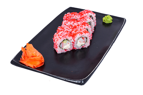 포토 JPG 해외이미지 접시 사람없음 고추냉이 날치알 롤스시 생강초절임 해외202310 해외포토 식기 알 초밥 양념 절임 일본음식 파일형식