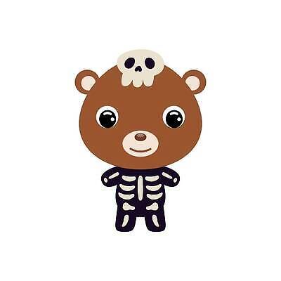 EPS 해외이미지 동물캐릭터 일러스트 곰 뼈 사람없음 귀여움 할로윈 코스프레 해골의상 해외202310 해외일러스트 일러캐릭터 동물 캐릭터 옷 컨셉 포유류 파일형식 벡터