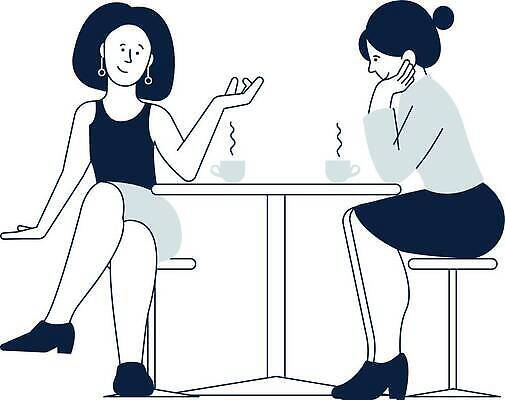 EPS 해외이미지 백인 라이프스타일 여자 행복 커피 음료 2 일러스트 탁자 휴식 함께함 실내 대화 웃음 사람 앉기 성인 컵 친구 상점 식당 우정 카페 마시기 시간 뜨거움 그룹 토론 채팅 해외202310 해외일러스트 서양인 식기 감정 가구 컨셉 관계 모션 표정 말하기 내부 생활 파일형식 벡터