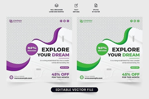 EPS 해외이미지 템플릿 디자인 배너 포스터 여행 일러스트 비즈니스 휴가 여행객 하이킹 승진 마케팅 벡터 해외202310 해외일러스트 레저 사람 파일형식