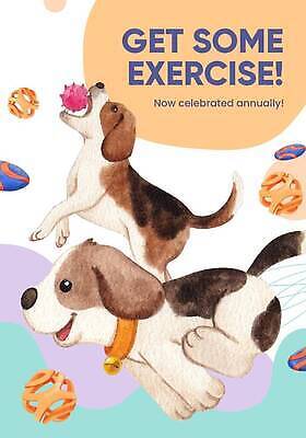 EPS 해외이미지 포스터 반려견 두마리 일러스트 공 사람없음 달리기 강아지 질감 애견용품 해외일러스트 반려용품 2 모션 반려동물 개 오브젝트 파일형식 벡터