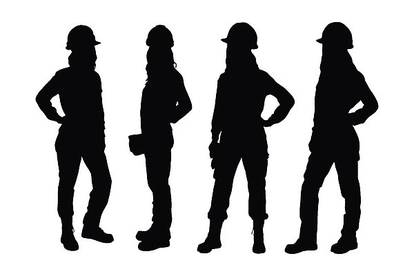 EPS 해외이미지 모델 직업 라이프스타일 여자 실루엣 포즈 신체 일러스트 벽돌 노동자 사람 그래픽 유행 검은색 석공 아바타 벡터 해외202310 해외일러스트 컬러 촬영기법 생활 파일형식