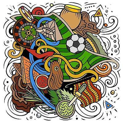 EPS 해외이미지 전통 디자인 문화 음식 여행 일러스트 육류 인종 축구 남아메리카 역사 원주민 낙서 그래피티 라틴아메리카 만화 방향 오브젝트 카지노 엽서 부족 양모 랜드마크 보호구역 우루과이 유칼립투스 전국 지리 해외202310 해외일러스트 식물 컨셉 식재료 아메리카 사람 구기 직물 아프리카인 도박 편지 그림 구역 파일형식 벡터