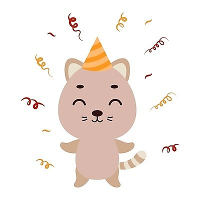 EPS 해외이미지 행복 동물캐릭터 일러스트 사람없음 반려동물 고양이 심플 꽃가루 해외202310 해외일러스트 일러캐릭터 동물 캐릭터 감정 포유류 가루 파일형식 벡터