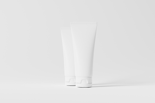 포토 JPG 해외이미지 사람없음 3D 화장품 흰색 오브젝트 튜브용기 목업 해외202310 해외포토 컬러 뷰티 용기_그릇 디지털합성 파일형식