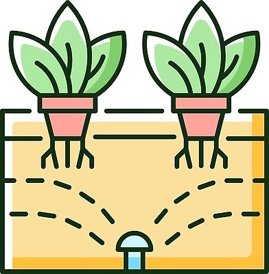 EPS 해외이미지 화분 화초 밭 일러스트 사람없음 라인아트 수경재배 엘리먼트 식물재배기 해외202310 해외일러스트 식물 선 농업 농사 파일형식 벡터