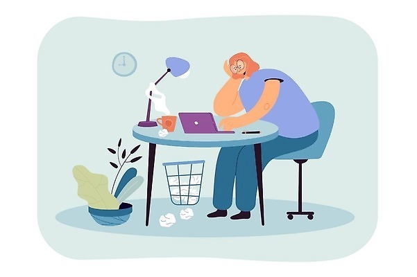 EPS 해외이미지 직업 캐릭터 여자 커피 컨셉 일러스트 비즈니스 사업가 탁자 노동자 스트레스 건강 피곤 사람 앉기 컵 노트북 컴퓨터 사무실 머리 업무 작업 플랫 좌절 만화 지루함 종업원 책상 경영자 바쁨 문제 고립 과부하 우울증 트러블 벡터 해외202310 해외일러스트 일러캐릭터 식기 감정 음료 가구 모션 신체부위 전자제품 질병 리더 파일형식