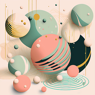 JPG 해외이미지 디자인 예술 선 일러스트 추상 미래 사람없음 원형 화려 입체 기하학 파스텔톤 해외202310 해외일러스트 도형 컬러 컨셉 무늬 파일형식