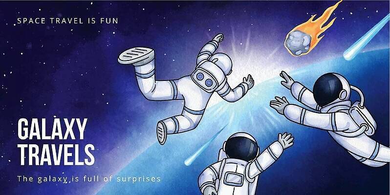 EPS 해외이미지 전신 일러스트 사람 상반신 성인 세명 파란색 빛 행성 우주비행사 비행 우주복 운석 성인만 해외202310 해외일러스트 옷 컬러 우주 파일형식 벡터