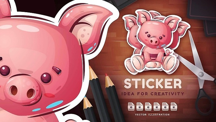 EPS 해외이미지 동물 캐릭터 감정 포스터 야생동물 어린이 스티커 일러스트 동물원 미소 장난감 뷰티 귀여움 아기 돼지 유머 시원함 만화 만족 코믹 해외202310 해외일러스트 일러캐릭터 컨셉 포유류 표정 사람 파일형식 벡터
