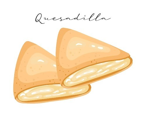 EPS 해외이미지 음식 일러스트 요리 사람없음 라틴아메리카 남미음식 케사디야 해외202310 해외일러스트 서양음식 아메리카 파일형식 벡터