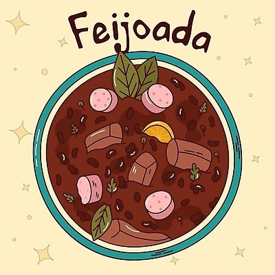 EPS 해외이미지 음식 잎 일러스트 요리 사람없음 소시지 스튜 브라질 강낭콩 월계수 해외202310 해외일러스트 식물 콩 남아메리카 가공식품 파일형식 벡터