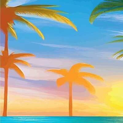 EPS 해외이미지 실루엣 일러스트 하늘 사람없음 컬러풀 야자수 노을 분위기 카피스페이스 해외202310 해외일러스트 자연요소 나무 컬러 컨셉 촬영기법 공백 파일형식 벡터