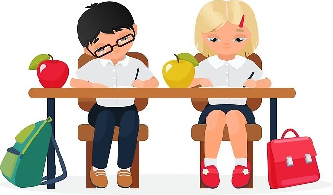 EPS 해외이미지 전신 백인 학생 여자 교육 남자 어린이 의자 일러스트 책가방 앉기 소년 두명 학습 스쿨라이프 기록 사과 책상 어린이만 안경낌 해외202310 해외일러스트 서양인 라이프스타일 안경 가구 가방 과일 학교 모션 사람 파일형식 벡터