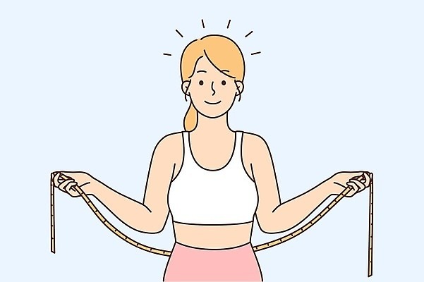 EPS 해외이미지 무료이미지 여자 다이어트 일러스트 줄자 건강 한명 상반신 성인 운동 잡기 날씬함 측정 치수 허리둘레 성인여자한명만 해외202310 해외일러스트 1 모션 자 사람 둘레 몸매 여자한명만 성인여자만 파일형식 벡터 무료콘텐츠