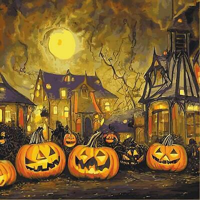 EPS 해외이미지 일러스트 호박 주택 사람없음 빛 판타지 할로윈 보름달 야간 잭오랜턴 해외202310 해외일러스트 자연요소 채소 상상 건물 달 파일형식 벡터