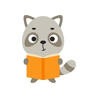 EPS 해외이미지 행복 동물캐릭터 일러스트 사람없음 책 심플 라쿤 해외202310 해외일러스트 일러캐릭터 동물 캐릭터 감정 너구리 파일형식 벡터