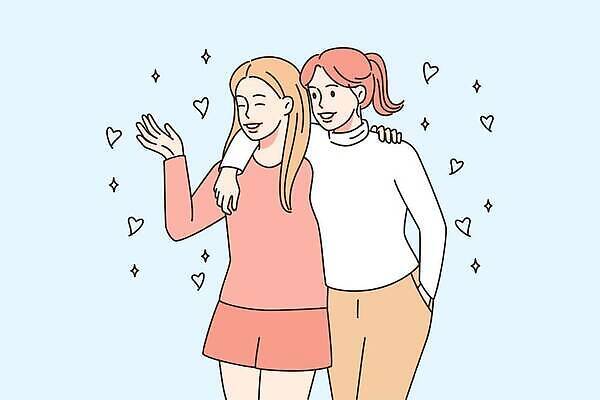 EPS 해외이미지 캐릭터 여자 행복 컨셉 일러스트 관계 포옹 기념 함께함 사랑 미소 사람 성인 10대 청춘 우정 최고 결합 만화 그림 윤곽 Z 세대 돌봄 소셜 연대 지원 통일 헬프 벡터 밀레니얼 해외202310 해외일러스트 일러캐릭터 알파벳 감정 안기 모션 청소년 표정 경제 친구 도움 파일형식 영어 문자