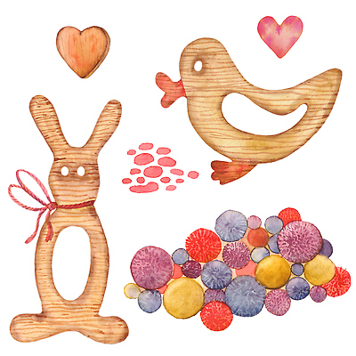 JPG 해외이미지 일러스트 사람없음 목재 장난감 하트 오브젝트 질감 오리모양 토끼모양 해외202310 해외일러스트 모양 나무 재료 파일형식