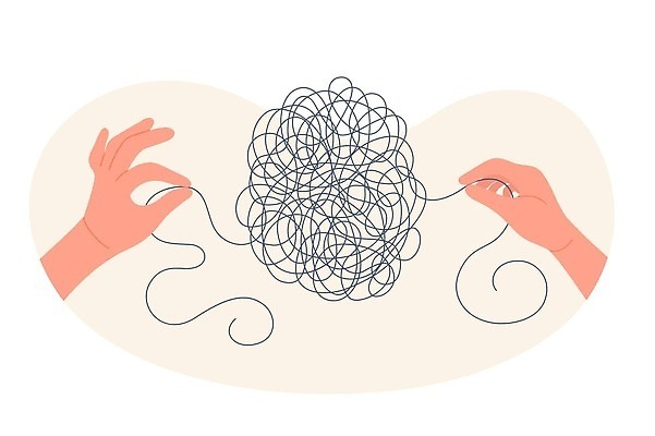 EPS 해외이미지 손 디자인 밧줄 줄 백그라운드 컨셉 2 패턴 일러스트 비즈니스 추상 건강 사람 모임 마음 플랫 실 엉킴 얽힘 만화 스마트 질감 매듭 질서 테라피 해결 고립 돌봄 어려움 우울증 정신과 혼란 벡터 심리치료 해외202310 해외일러스트 무늬 모션 병원 신체부위 치료 뷰티 예절 질병 심리 파일형식