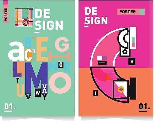 EPS 해외이미지 도형 알파벳 포스터 백그라운드 일러스트 추상 타이포그라피 사람없음 컬러풀 화려 해외202310 해외일러스트 문자 영어 컬러 컨셉 무늬 파일형식 벡터