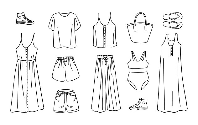 EPS 해외이미지 손 디자인 드레스 옷 계절 여자 수영복 선 백그라운드 신발 가방 일러스트 휴가 그래픽 세트 치마 비키니 유행 세일 상점 흰색 청바지 가운 낙서 정상 샌들 스케치 수집 스니커즈 오브젝트 그림 윤곽 고립 스타일 벡터 해외202310 해외일러스트 잡화 컬러 운동화 바지 하의 미술 사람 신체부위 파일형식