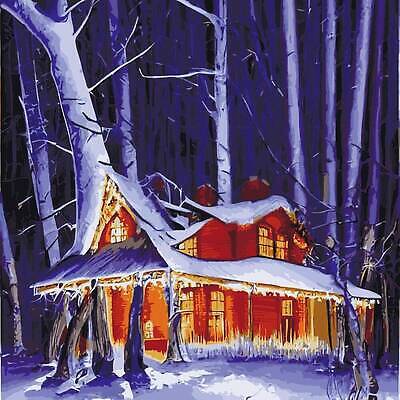 EPS 해외이미지 나무 겨울 일러스트 주택 사람없음 설원 추위 눈 숲 해외202310 해외일러스트 자연요소 식물 계절 날씨 눈_날씨 건물 파일형식 벡터