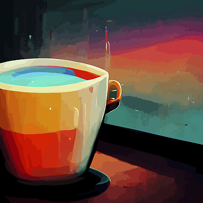 JPG 해외이미지 커피 일러스트 사람없음 카페 빈티지 커피잔 그림 복고 해외202310 해외일러스트 음료 컨셉 잔 상점 파일형식