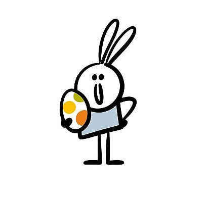 EPS 해외이미지 전신 캐릭터 허리손 일러스트 부활절 들기 사람없음 계란 토끼 심플 해외202310 해외일러스트 일러캐릭터 기념일 포즈 포유류 모션 반려동물 알 파일형식 벡터