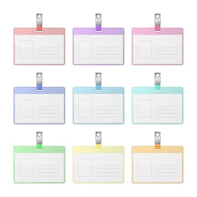 EPS 해외이미지 무료이미지 일러스트 세트 꼬리표 이름표 명찰케이스 해외202310 해외일러스트 라벨 파일형식 벡터