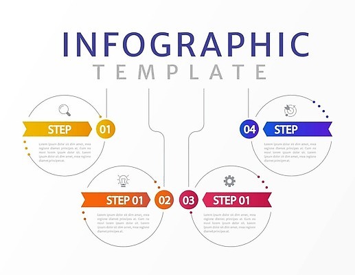 EPS 해외이미지 템플릿 일러스트 비즈니스 그래프 사람없음 자료 인포그래픽 정보 원형 심플 단계 타임라인 미니멀 해외202310 해외일러스트 도형 파일형식 벡터