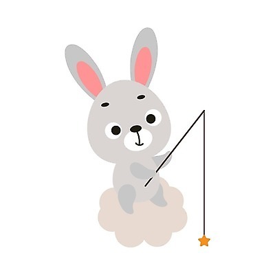 EPS 해외이미지 행복 별 동물캐릭터 일러스트 낚시 사람없음 토끼 심플 해외202310 해외일러스트 일러캐릭터 자연요소 동물 캐릭터 감정 포유류 레저 반려동물 파일형식 벡터