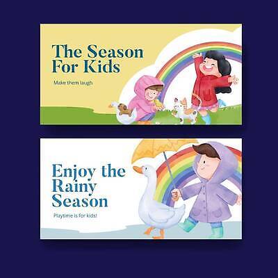 EPS 해외이미지 전신 여자 남자 가로배너 어린이 무지개 일러스트 우산 오리 병아리 장화 들기 소년 세명 손들기 걷기 고양이 강아지 우비 장마 어린이만 해외202310 해외일러스트 자연요소 배너 옷 신발 포유류 모션 조류 사람 가로 반려동물 비_날씨 개 파일형식 벡터