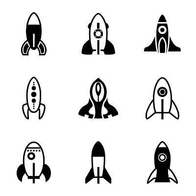 EPS 해외이미지 디자인 실루엣 일러스트 미래 우주 인공위성 로켓 우주비행사 만화 우주선 심볼 속도 시작 지느러미 궤도 벡터 해외202310 해외일러스트 컨셉 통신 촬영기법 파일형식