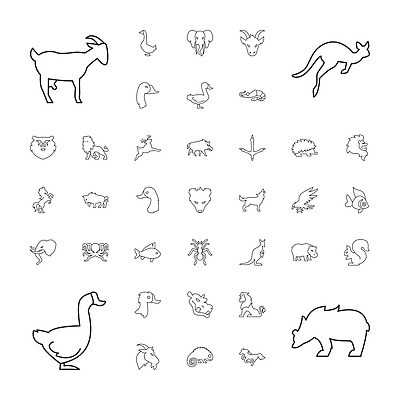 EPS 해외이미지 동물 디자인 실루엣 야생동물 백그라운드 일러스트 곰 포유류 자연 사슴 염소 코끼리 어류 그래픽 세트 검은색 흰색 돼지 사자 발자국 만화 심볼 사인 다람쥐 독수리 악어 문어 개미 거위 하마 캥거루 늑대 고슴도치 고립 엘리먼트 카멜레온 벡터 해외202310 해외일러스트 컬러 곤충 자국 파충류 조류 연체동물 촬영기법 수중동물 설치류 생태계 파일형식