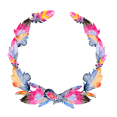 JPG 해외이미지 일러스트 프레임 사람없음 컬러풀 화려 깃털 번짐 해외일러스트 컬러 컨셉 파일형식 효과