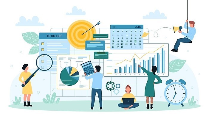 EPS 해외이미지 캐릭터 백그라운드 일러스트 비즈니스 유리 설계 사람 노트북 사무실 쪽지 자료 확성기 계산기 정보 시간 업무 플랫 끝 확대 제조 계획 만화 보고서 준비 문서 온라인 경영 골 조언 프로젝트 목차 벡터 해외202310 해외일러스트 일러캐릭터 컨셉 재질 문구용품 전자제품 장비 작업 파일형식